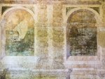 Wall paintings in the Painted Hall, Eastbury Manor House. Photo: Mark Tyson
